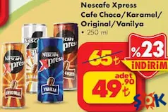 NESCAFE XPRESS SOĞUK KAHVE ÇEŞİTLERİ 250 ML fiyat ve kampanya bilgisi